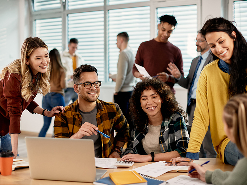 Group of Students Talking Together